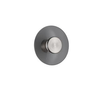 Kinkiet szklany designerski Loggi 15cm LED 3000K szkło dymione / ciemny nikiel