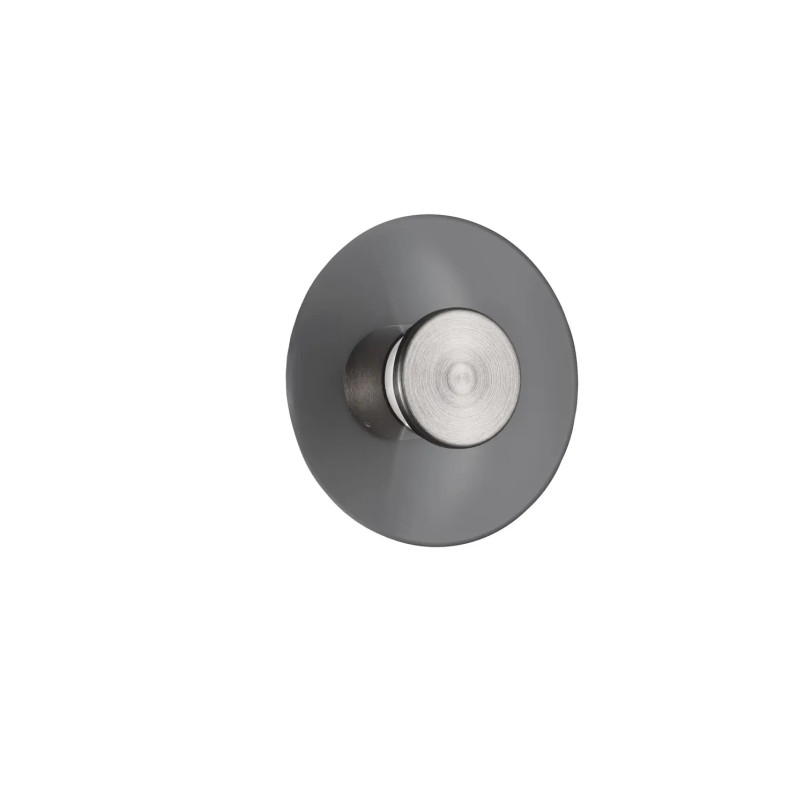 Kinkiet szklany designerski Loggi 15cm LED 3000K szkło dymione / ciemny nikiel