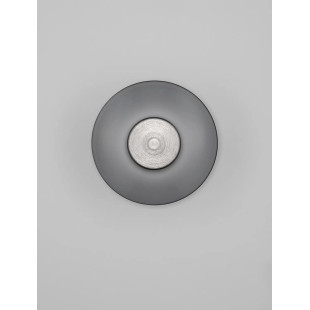 Kinkiet szklany designerski Loggi 15cm LED 3000K szkło dymione / ciemny nikiel