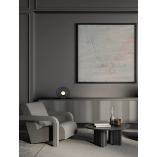 Lampa stołowa designerska z dotykowym włącznikiem Loggi 32cm LED 3000K szkło dymione / ciemny nikiel