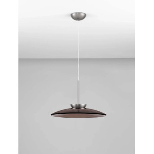 Lampa wisząca szklana designerska - ściemniacz triac Loggi 50cm LED 3000K ciemny brąz / ciemny nikiel