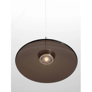 Lampa wisząca szklana designerska - ściemniacz triac Loggi 50cm LED 3000K ciemny brąz / ciemny nikiel
