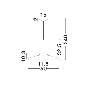 Lampa wisząca szklana designerska - ściemniacz triac Loggi 50cm LED 3000K ciemny brąz / ciemny nikiel