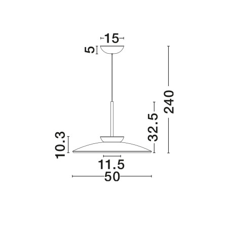 Lampa wisząca szklana designerska - ściemniacz triac Loggi 50cm LED 3000K ciemny brąz / ciemny nikiel