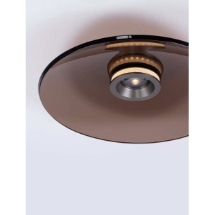 Plafon szklany - ściemniacz triac Loggi 50cm LED 3000K ciemny brąz / ciemny nikiel