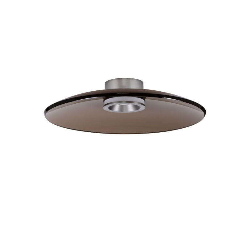 Plafon szklany - ściemniacz triac Loggi 50cm LED 3000K ciemny brąz / ciemny nikiel