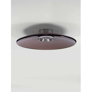 Plafon szklany - ściemniacz triac Loggi 50cm LED 3000K ciemny brąz / ciemny nikiel