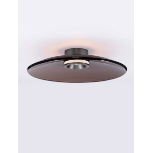 Plafon szklany - ściemniacz triac Loggi 50cm LED 3000K ciemny brąz / ciemny nikiel