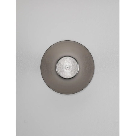 Kinkiet szklany designerski Loggi 15cm LED 3000K ciemny brąz / ciemny nikiel
