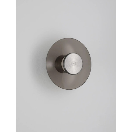 Kinkiet szklany designerski Loggi 15cm LED 3000K ciemny brąz / ciemny nikiel