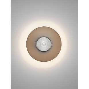 Kinkiet szklany designerski Loggi 15cm LED 3000K ciemny brąz / ciemny nikiel