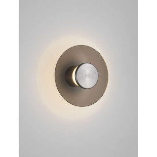 Kinkiet szklany designerski Loggi 15cm LED 3000K ciemny brąz / ciemny nikiel