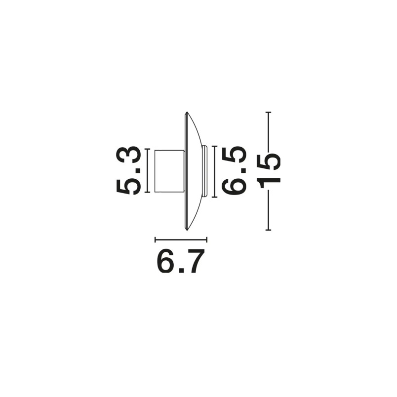 Kinkiet szklany designerski Loggi 15cm LED 3000K ciemny brąz / ciemny nikiel