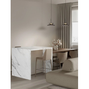 Lampa wisząca szklana designerska Loggi 23cm LED 3000K ciemny brąz / ciemny nikiel