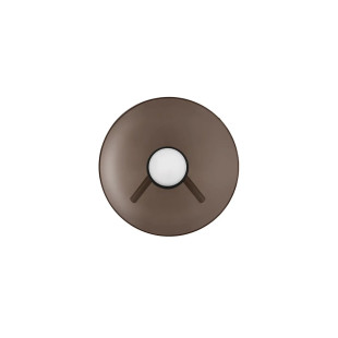 Lampa stołowa designerska z dotykowym włącznikiem Loggi 32cm LED 3000K ciemny brąz / ciemny nikiel