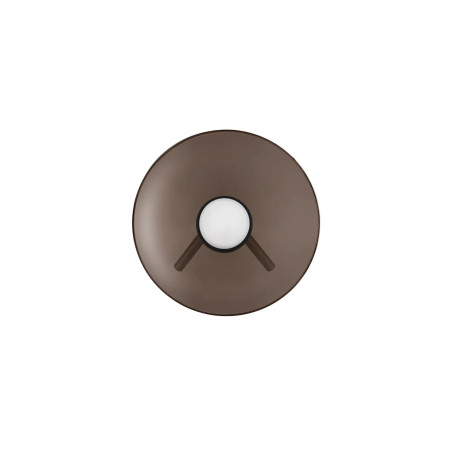 Lampa stołowa designerska z dotykowym włącznikiem Loggi 32cm LED 3000K ciemny brąz / ciemny nikiel