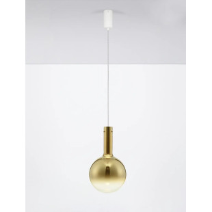 Lampa wisząca szklana kula - ściemniacz triac Avena 25cm LED 3000K złota