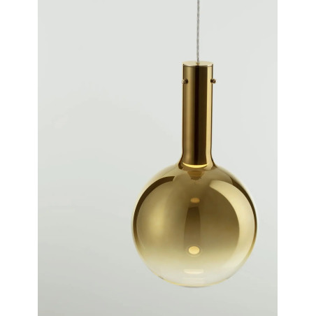 Lampa wisząca szklana kula - ściemniacz triac Avena 25cm LED 3000K złota