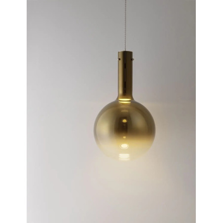 Lampa wisząca szklana kula - ściemniacz triac Avena 25cm LED 3000K złota