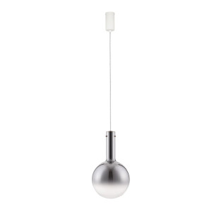 Lampa wisząca szklana kula - ściemniacz triac Avena 25cm LED 3000K szkło dymione opalizowane