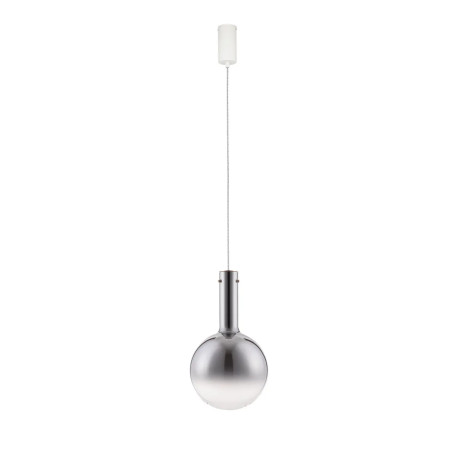 Lampa wisząca szklana kula - ściemniacz triac Avena 25cm LED 3000K szkło dymione opalizowane