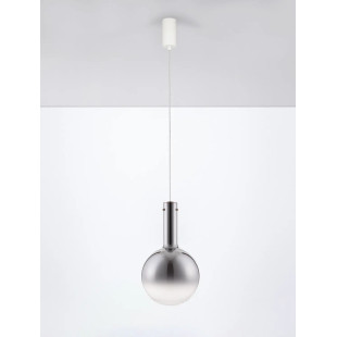 Lampa wisząca szklana kula - ściemniacz triac Avena 25cm LED 3000K szkło dymione opalizowane