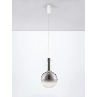 Lampa wisząca szklana kula - ściemniacz triac Avena 25cm LED 3000K szkło dymione opalizowane