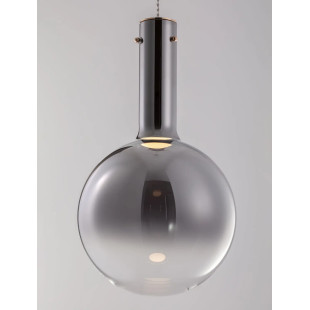 Lampa wisząca szklana kula - ściemniacz triac Avena 25cm LED 3000K szkło dymione opalizowane