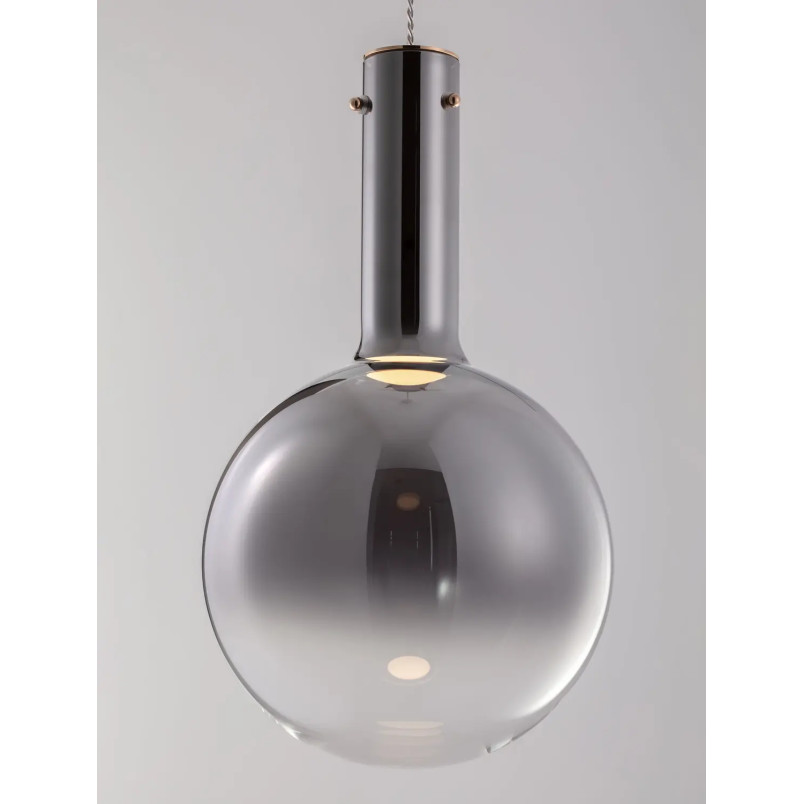 Lampa wisząca szklana kula - ściemniacz triac Avena 25cm LED 3000K szkło dymione opalizowane