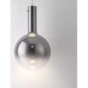 Lampa wisząca szklana kula - ściemniacz triac Avena 25cm LED 3000K szkło dymione opalizowane