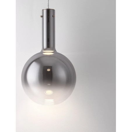 Lampa wisząca szklana kula - ściemniacz triac Avena 25cm LED 3000K szkło dymione opalizowane