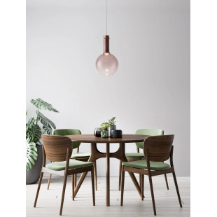 Lampa wisząca szklana kula - ściemniacz triac Avena 25cm LED 3000K ciemny brąz