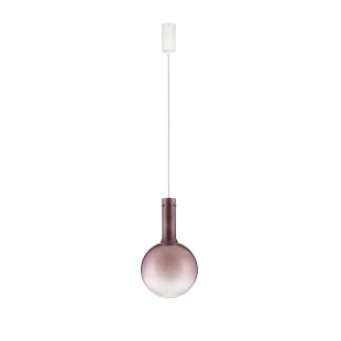 Lampa wisząca szklana kula - ściemniacz triac Avena 25cm LED 3000K ciemny brąz