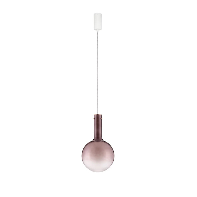 Lampa wisząca szklana kula - ściemniacz triac Avena 25cm LED 3000K ciemny brąz