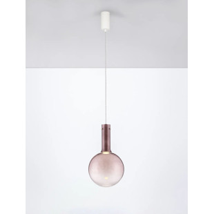 Lampa wisząca szklana kula - ściemniacz triac Avena 25cm LED 3000K ciemny brąz