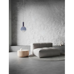 Lampa wisząca szklana kula - ściemniacz triac Avena 25cm LED 3000K niebieska