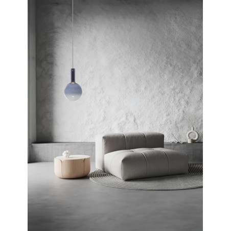 Lampa wisząca szklana kula - ściemniacz triac Avena 25cm LED 3000K niebieska