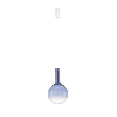 Lampa wisząca szklana kula - ściemniacz triac Avena 25cm LED 3000K niebieska