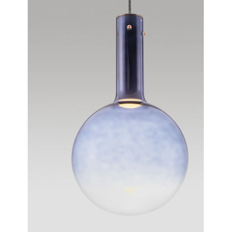 Lampa wisząca szklana kula - ściemniacz triac Avena 25cm LED 3000K niebieska