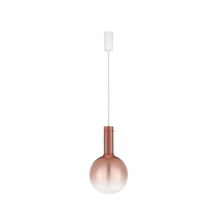 Lampa wisząca szklana kula - ściemniacz triac Avena 25cm LED 3000K różowa