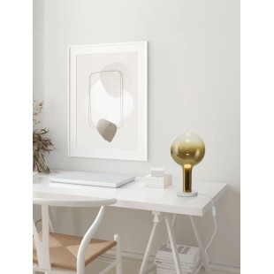 Lampa stołowa szklana kula Avena H36cm LED 3000K złota
