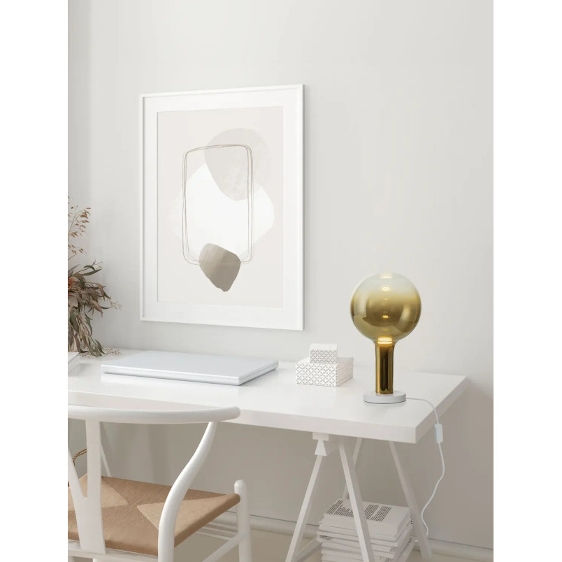 Lampa stołowa szklana kula Avena H36cm LED 3000K złota