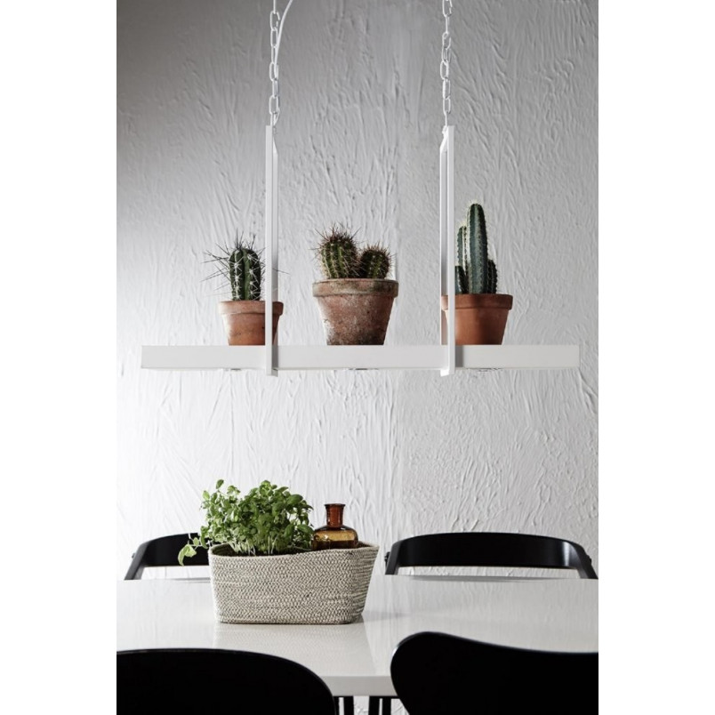 Lampa wisząca LED biała Markslojd z półką | 80cm