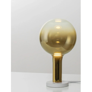 Lampa stołowa szklana kula Avena H36cm LED 3000K złota