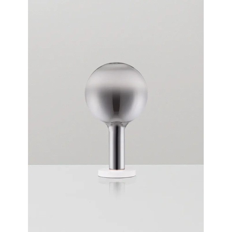 Lampa stołowa szklana kula Avena H36cm LED 3000K szkło dymione opalizowane