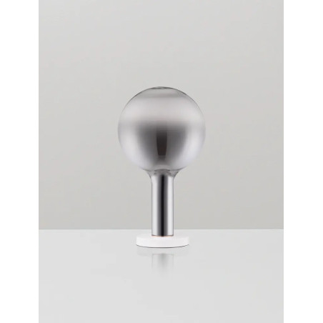 Lampa stołowa szklana kula Avena H36cm LED 3000K szkło dymione opalizowane