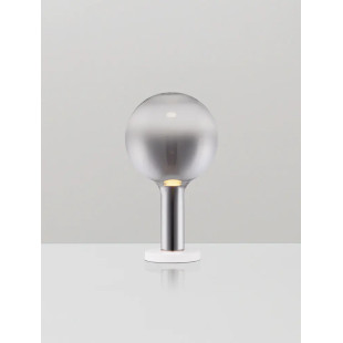 Lampa stołowa szklana kula Avena H36cm LED 3000K szkło dymione opalizowane