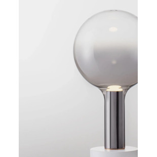 Lampa stołowa szklana kula Avena H36cm LED 3000K szkło dymione opalizowane