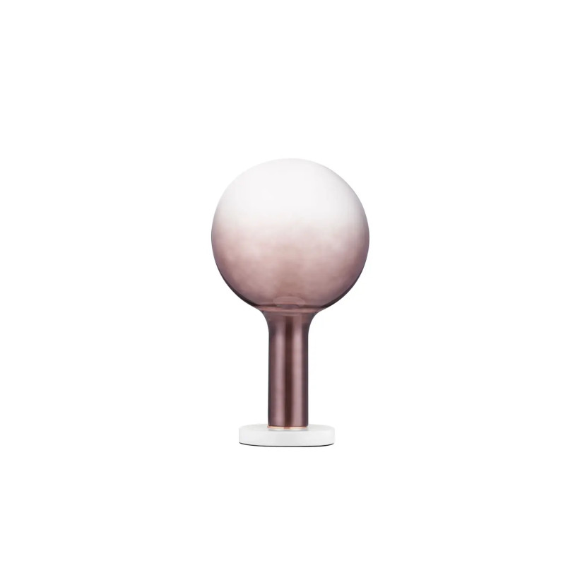 Lampa stołowa szklana kula Avena H36cm LED 3000K ciemny brąz