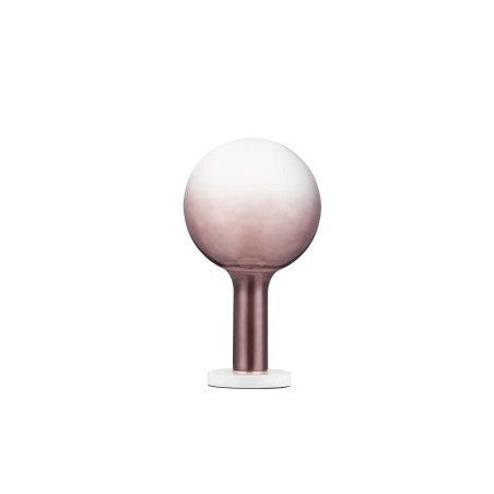 Lampa stołowa szklana kula Avena H36cm LED 3000K ciemny brąz